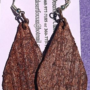 Approx. 2 1/2 inches Brown Leather with Hand Texturing.